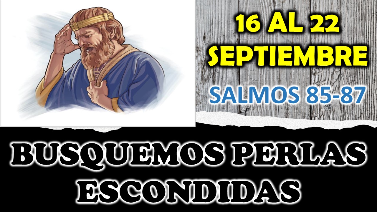 Busquemos Perlas Escondidas de SALMO 85 al 87 | Semana del 16 al 22 DE SEPTIEMBRE